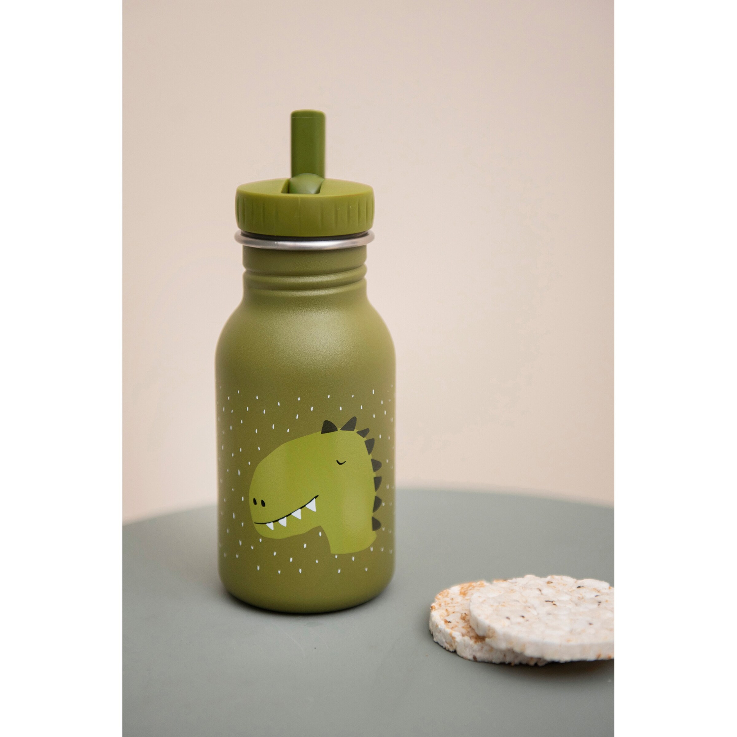 trixie Trinkflasche aus Edelstahl 350 ml Dino / grün