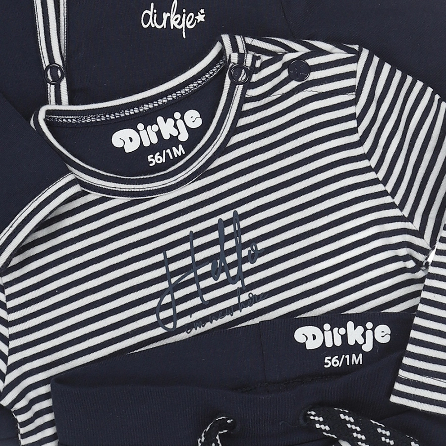 Dirkje Outfit Set 3-teilig navy off white