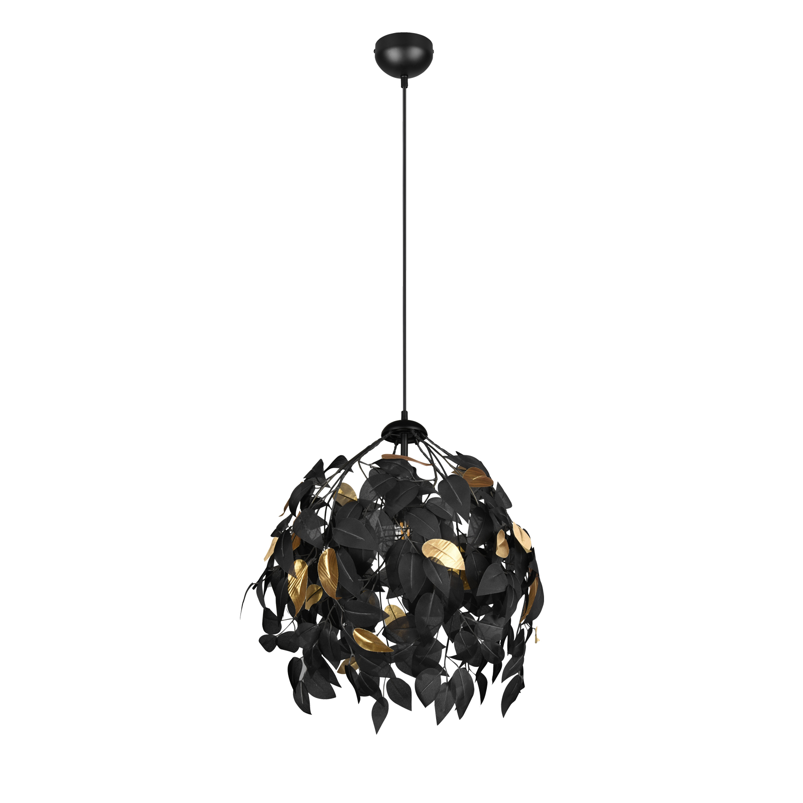 Pendelleuchte - schwarz - Blätter - Ø 38 cm