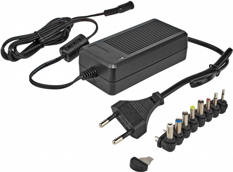 Allteq - Universele AC/DC Adapter - Zwart - 8 Verwisselbare Pluggen