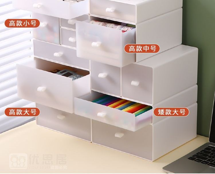 Cutie Pie - Plastic bureau-organizerlade (verschillende ontwerpen)