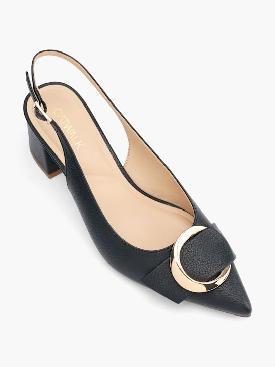Catwalk Slingpumps Schwarz