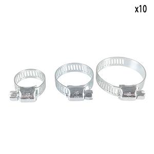 COLLIERS SERRAGE ACIER ZINGUE D.19 A 30MM 10PCS