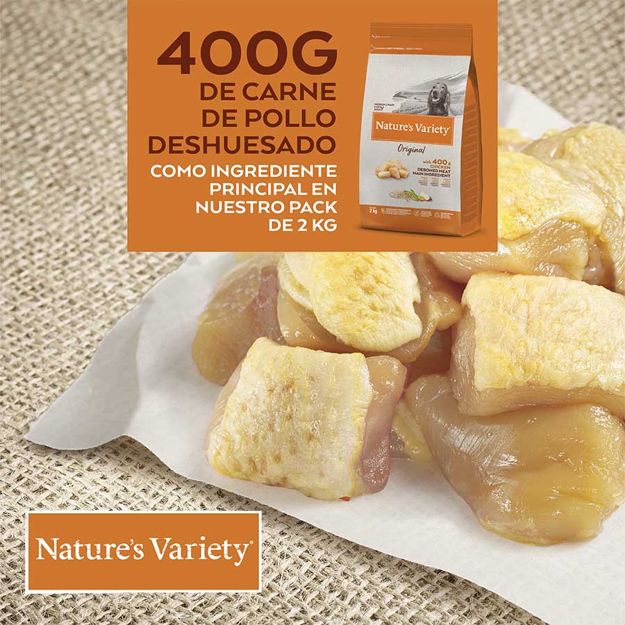 Ração Nature's Variety Original para Cães Adultos de Porte Médio com Sabor de Frango