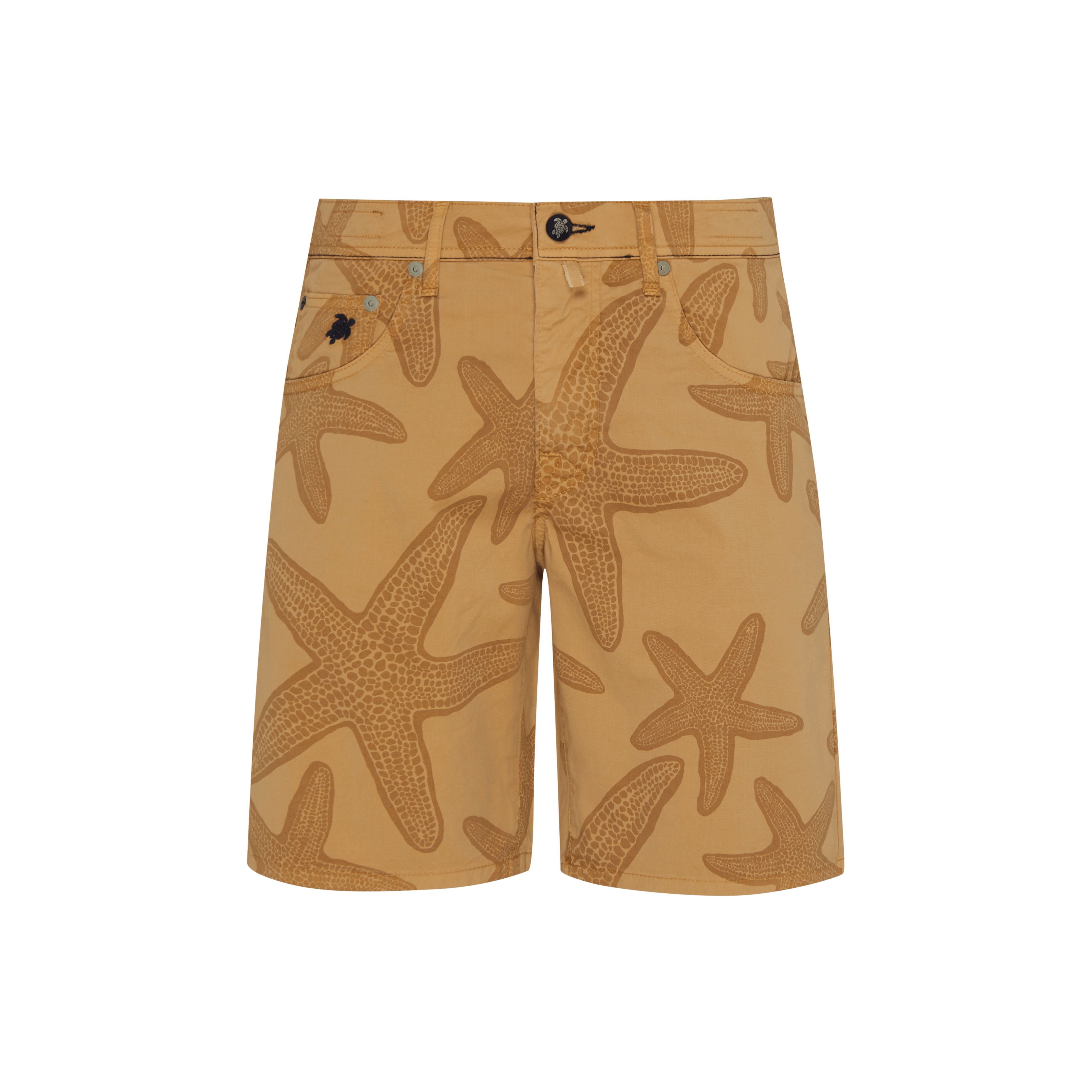 Bermuda homme en coton imprimé contrasté Starfish
