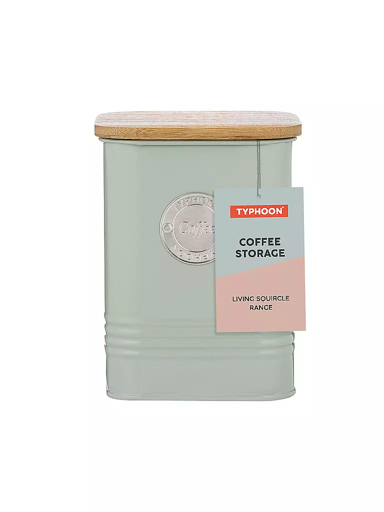 TYPHOON Vorratsdose Kaffee SQUIRCLE 1,3l Pastellgruen/Bambus hellgrün