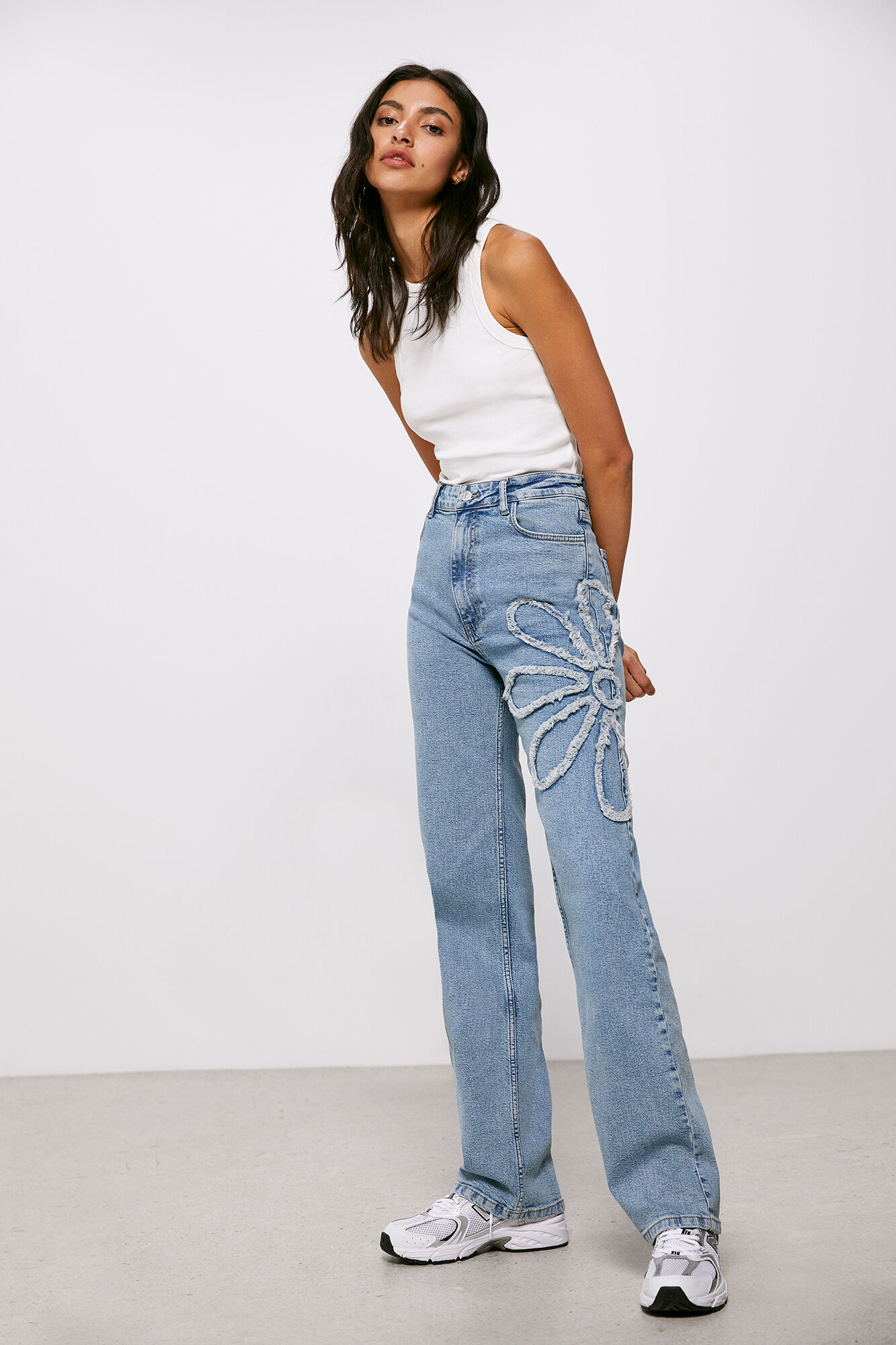 Fleur Jeans - azul médio