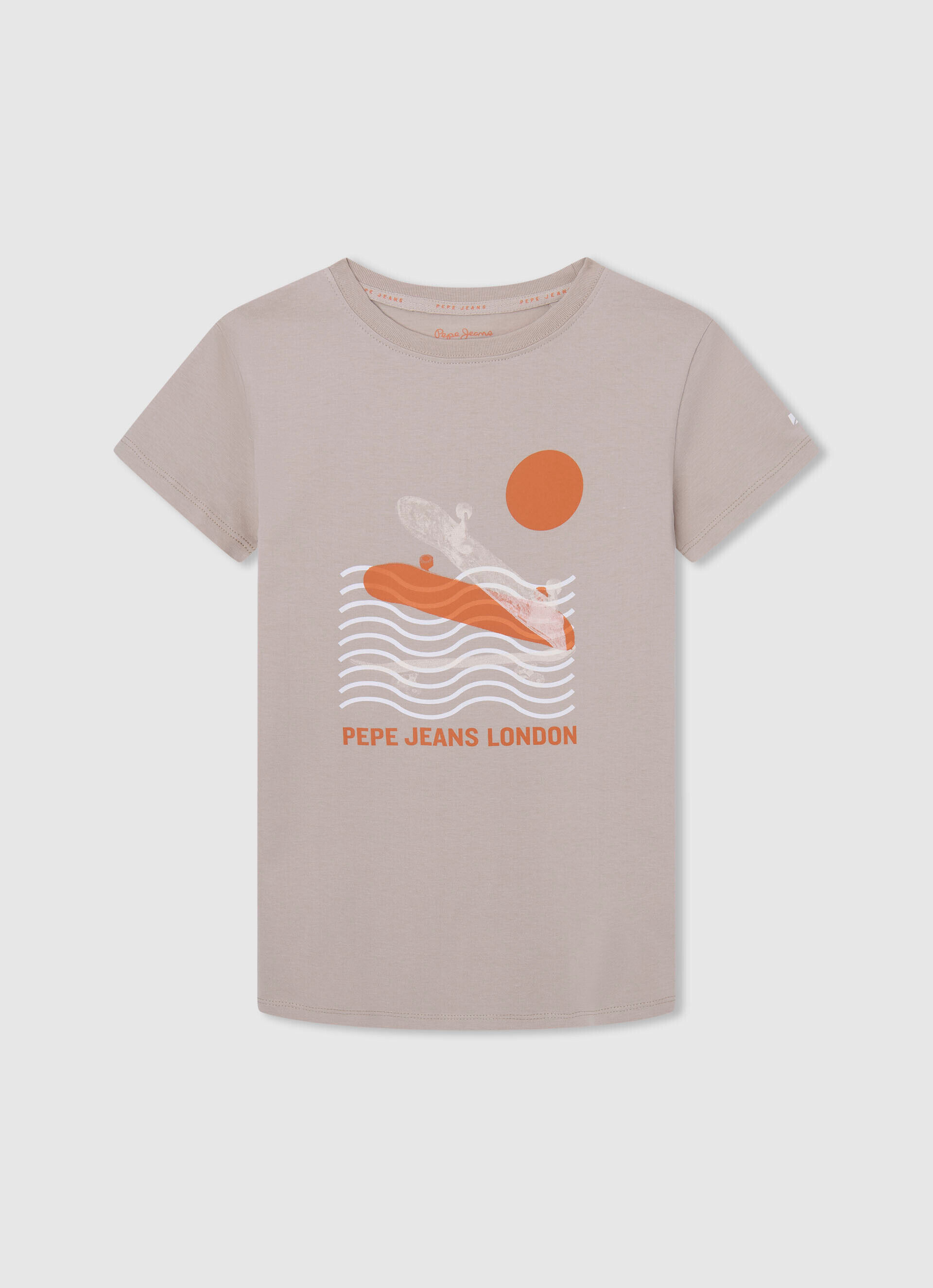 CAMISETA COM LOGOTIPO ESTAMPADO - bege malte