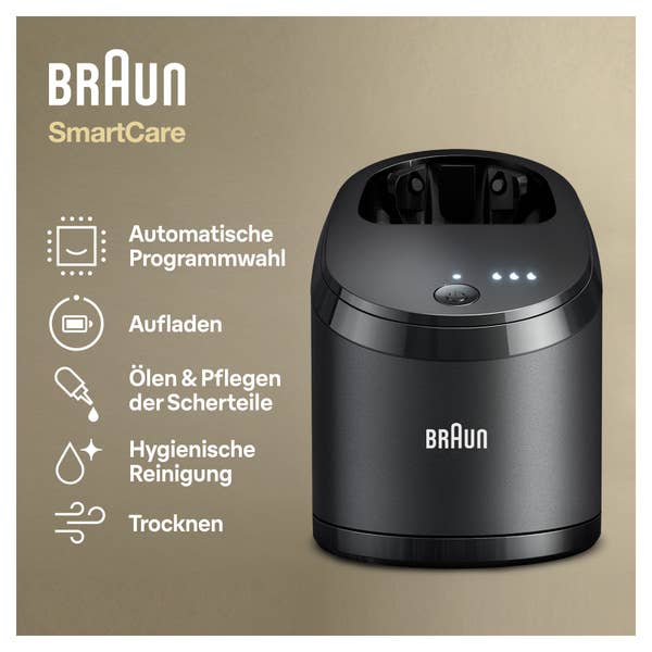 Braun 5-in-1 Reinigungsstation (SmartCare Center), Intelligente Programme, Aufladung, Reinigung, Pflege und Trocknung