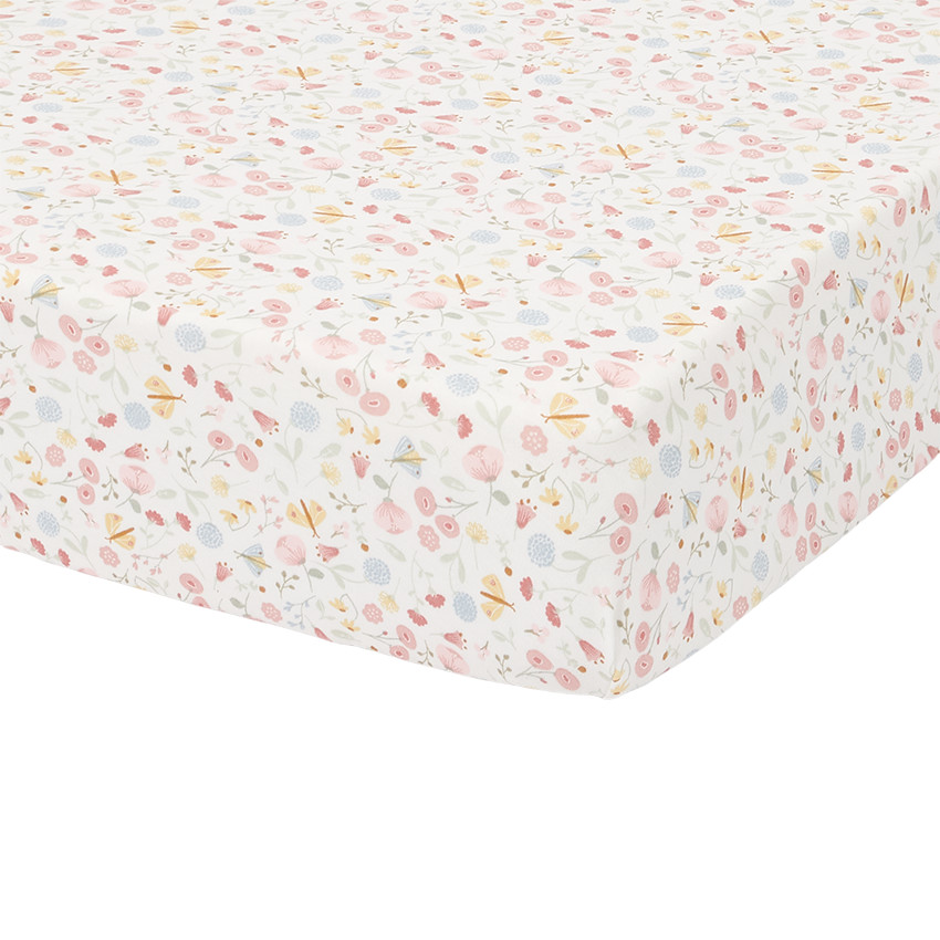 Drap housse 60 x 120 cm Flowers & Butterflies