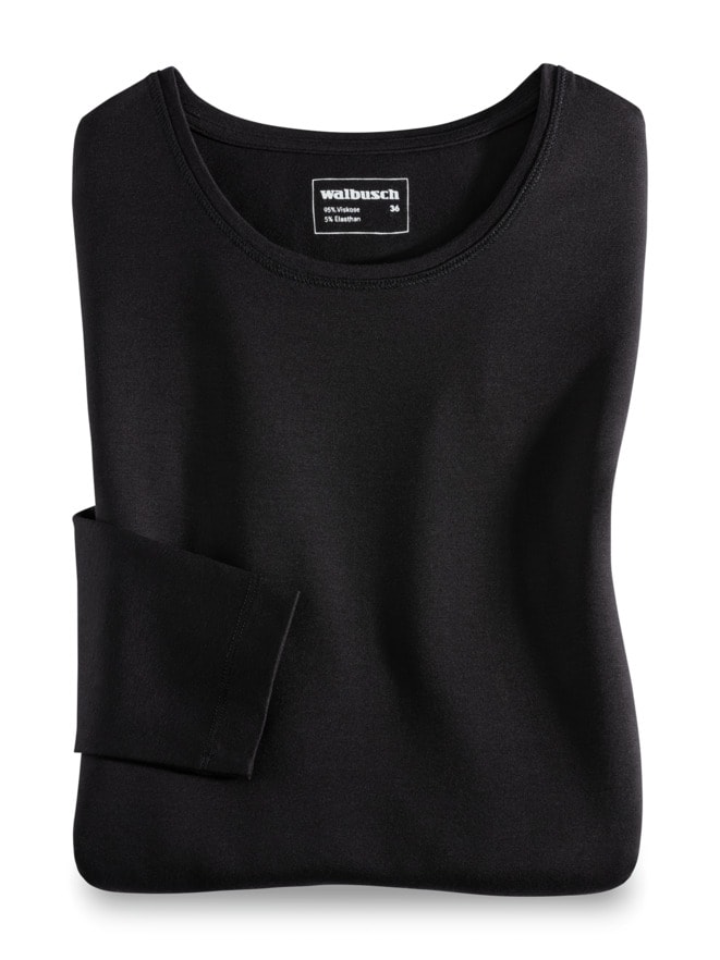 Viskose-Shirt Langarm