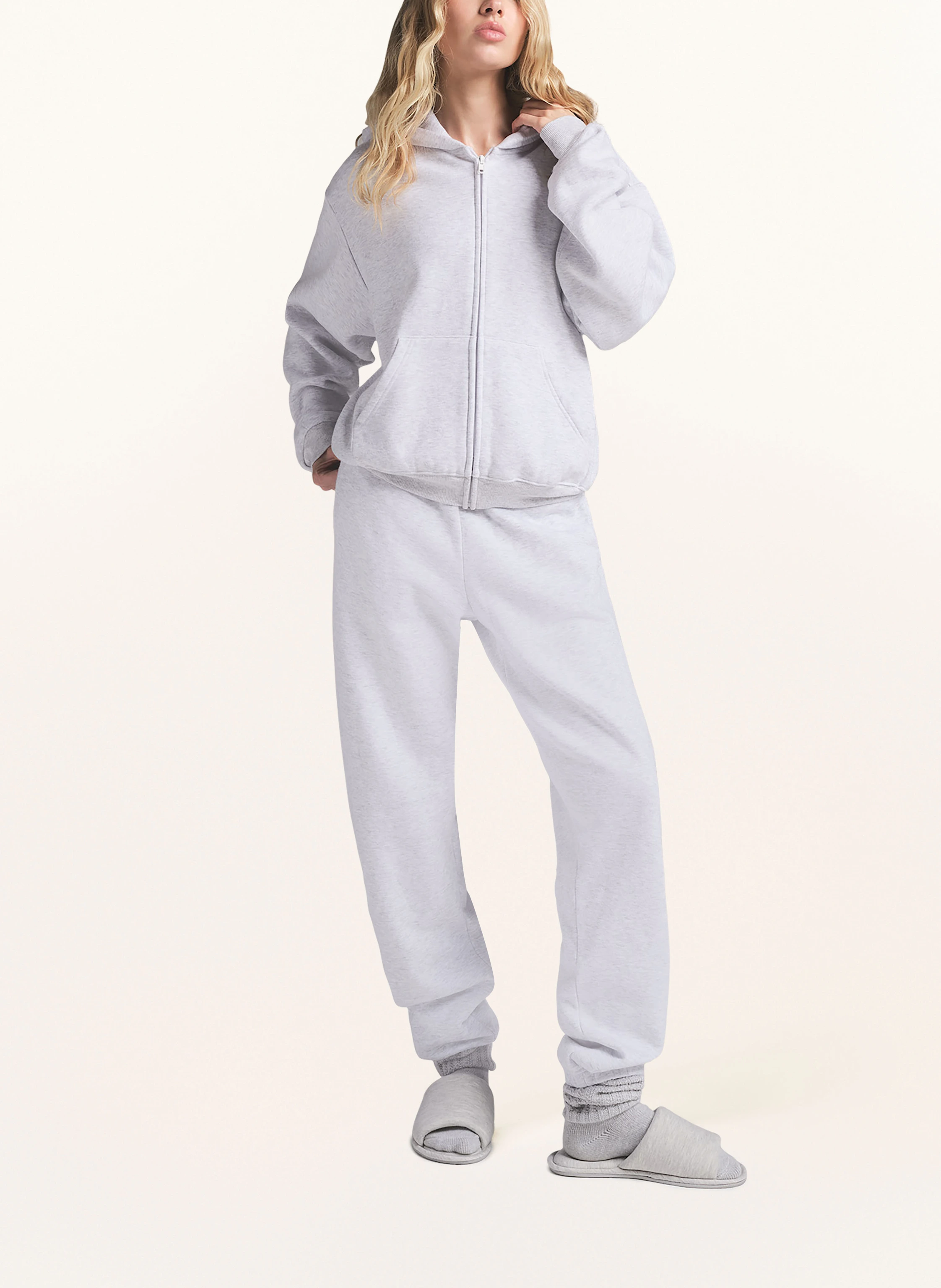 SKIMS Lounge-Sweatjacke COTTON-FLEECE