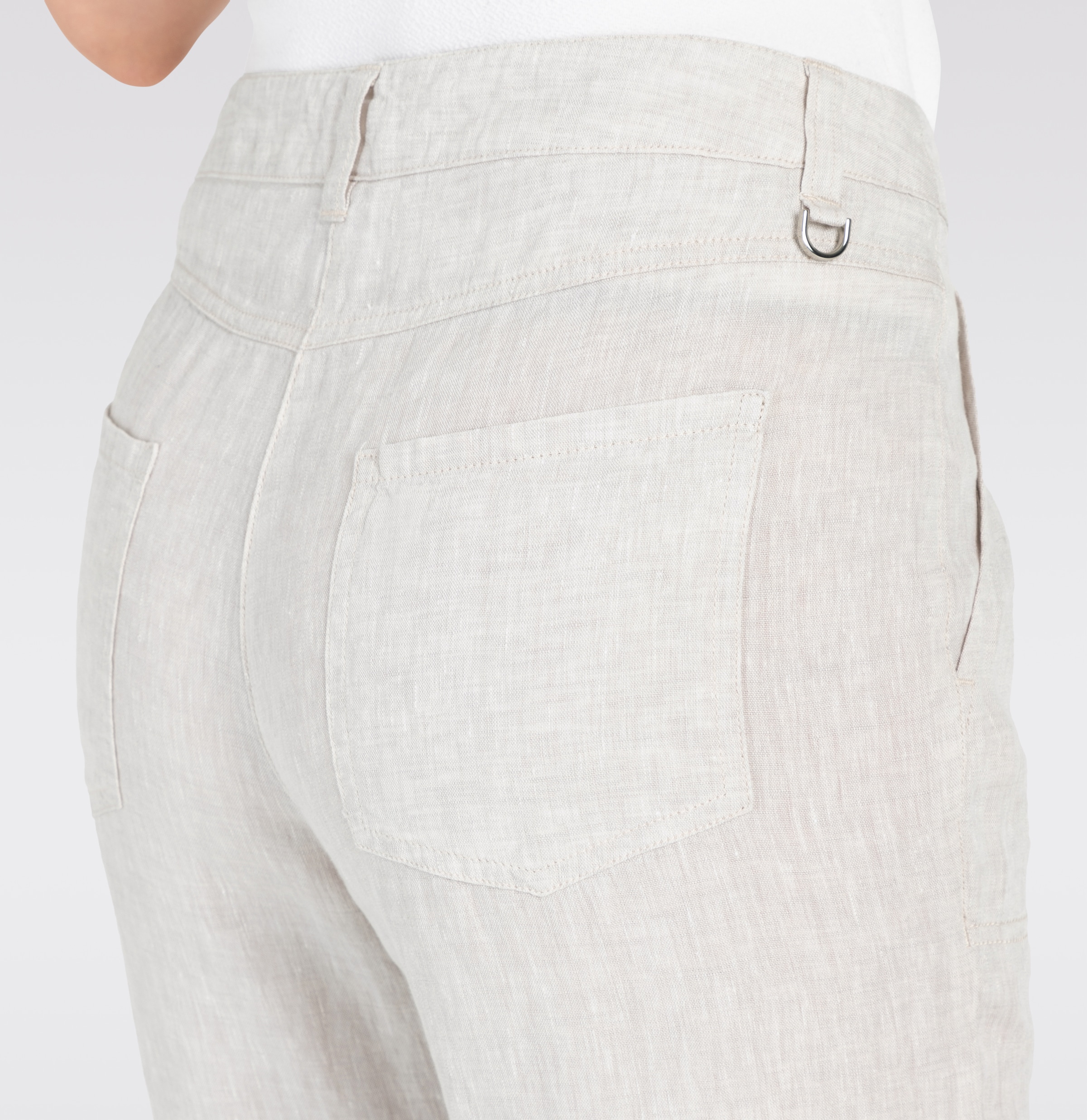 MAC Leinenhose »NORA cropped«  Sommerhose temperaturausgleichend und angenehm auf der Haut