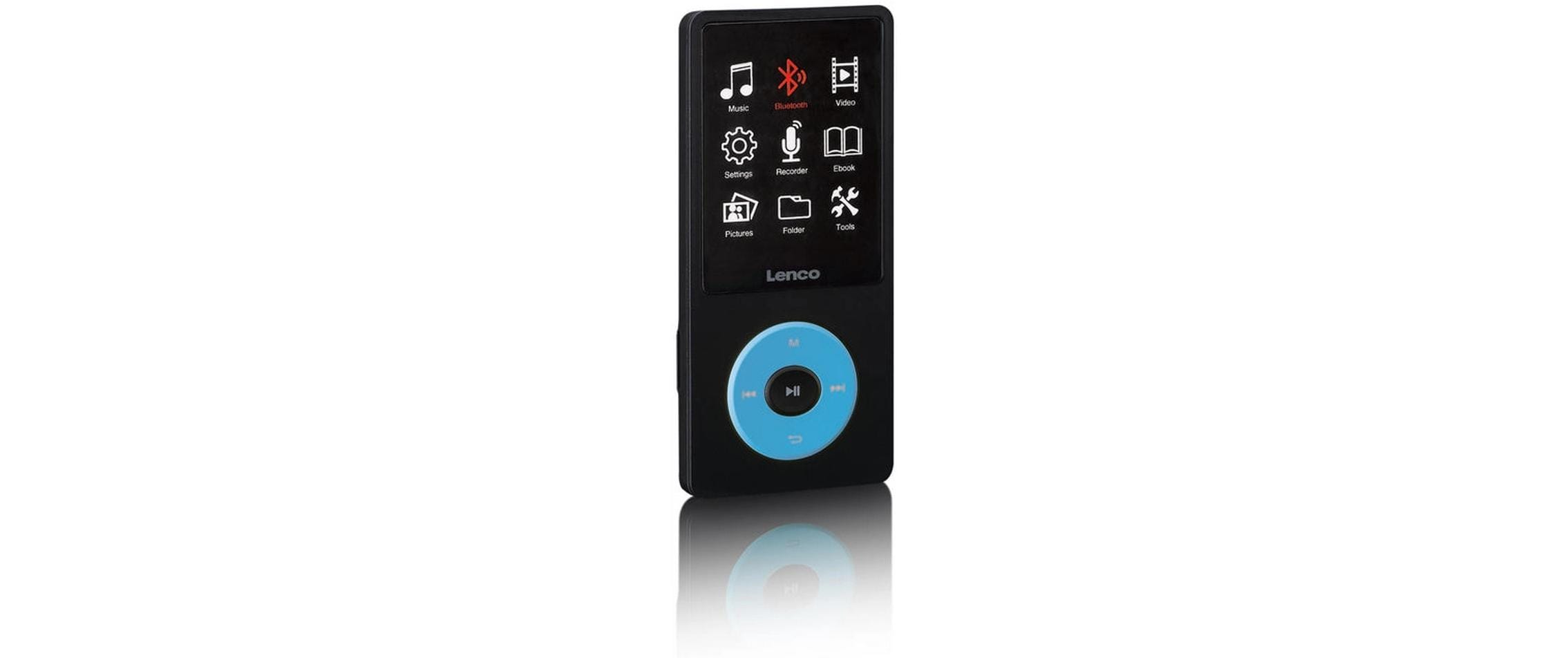 MP3 Player Xemio-860 Blau; SchwarzMP3-Player mit Bluetooth und 8 GB internem Speicher