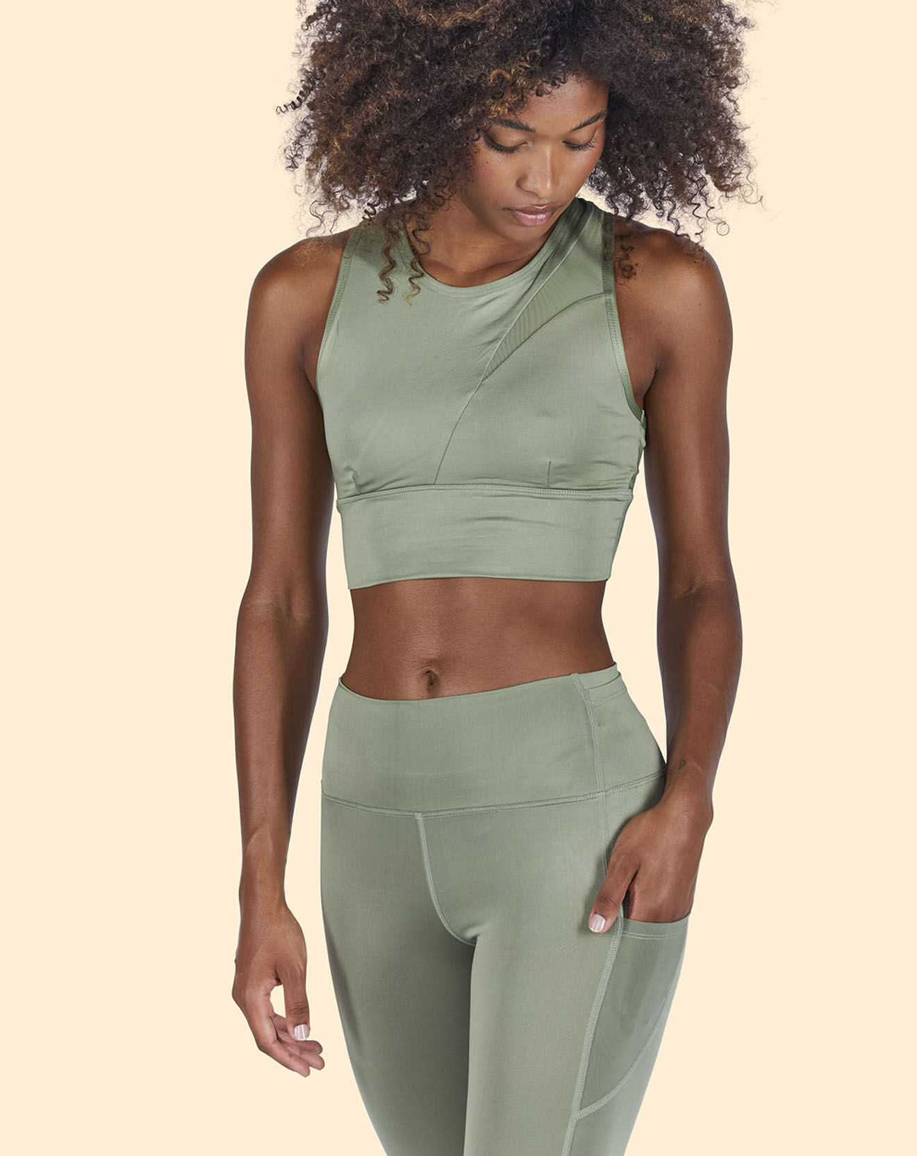 Onamaste Legging de sport kaki
