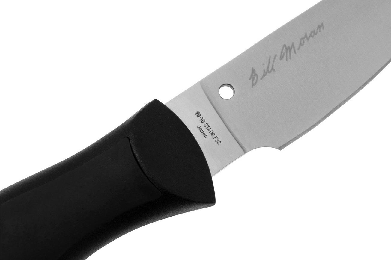 Spyderco Moran Upswept FB01P Black FRN, vaststaand mes