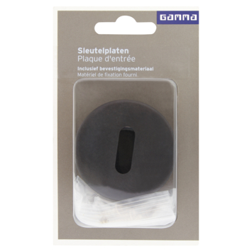 GAMMA sleutel rozet rond messing antiek