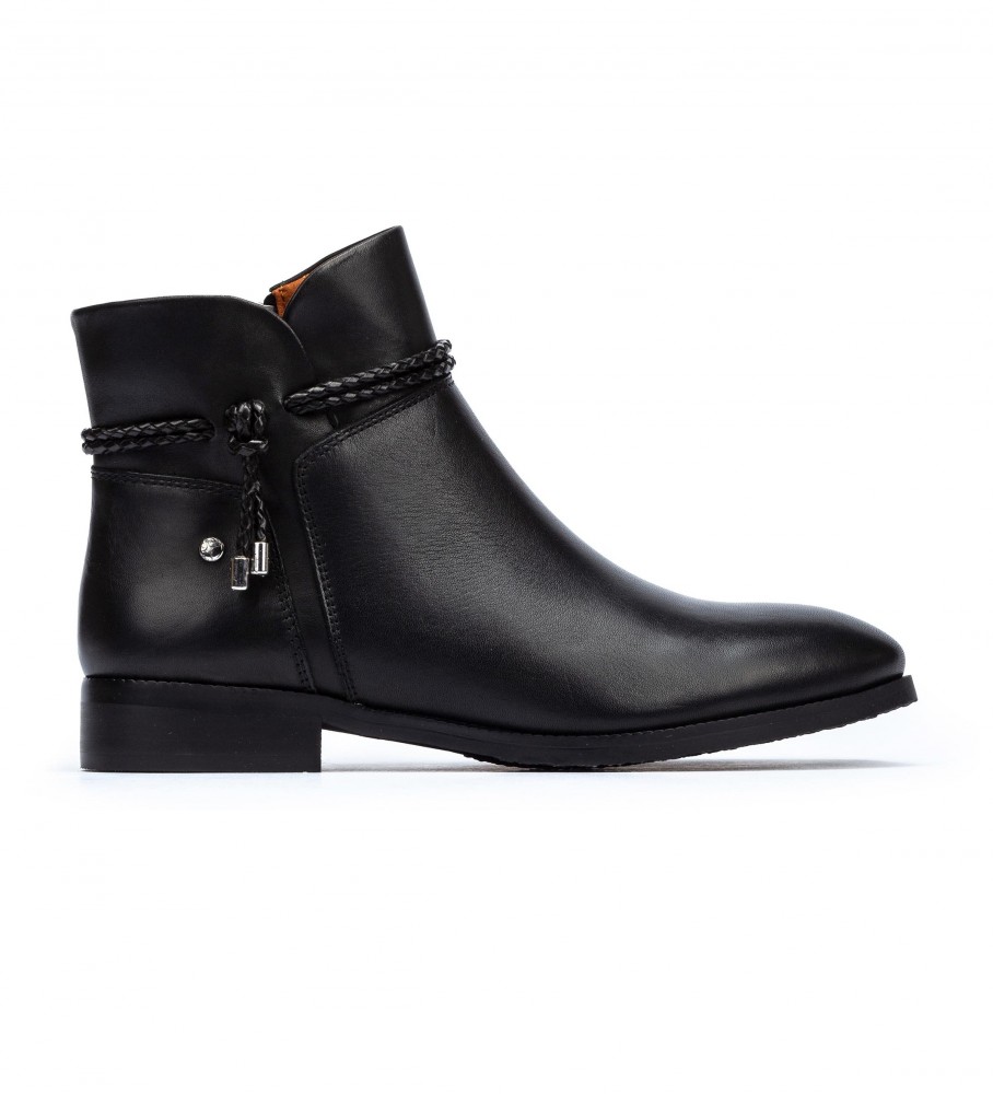 Botas de tornozelo Pikolinos Royal W4D-8908 em couro preto