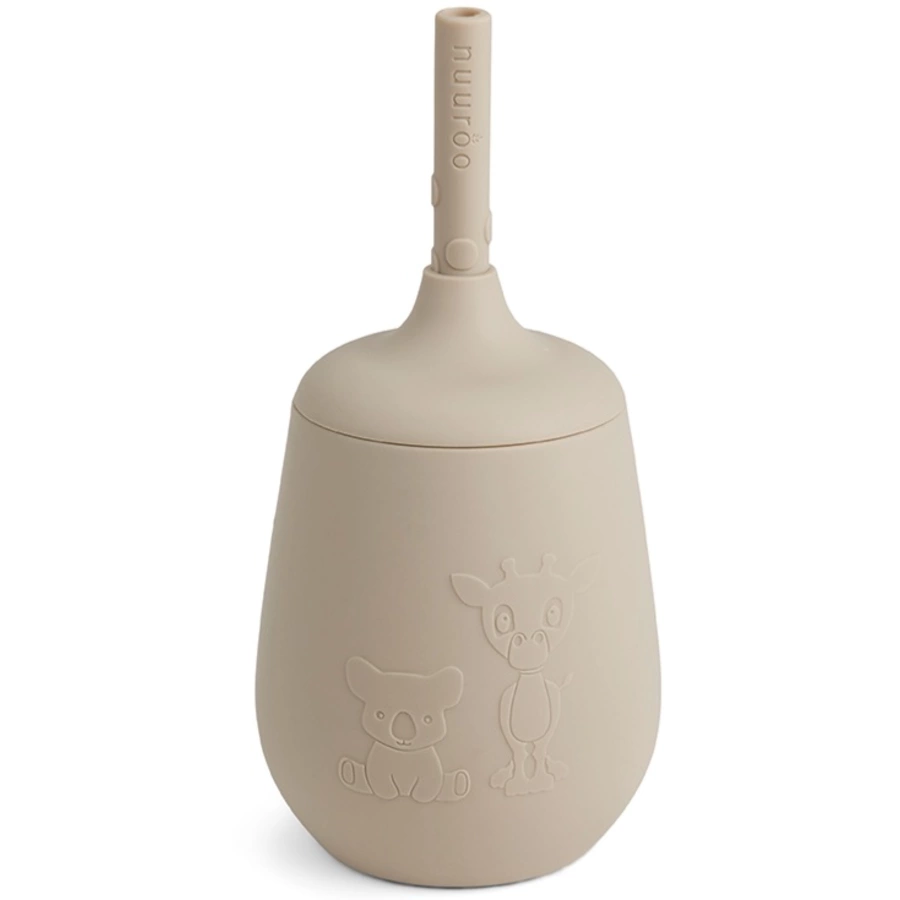 nuuroo Trinkbecher mit Strohhalm Adita 230ml, Cobblestone