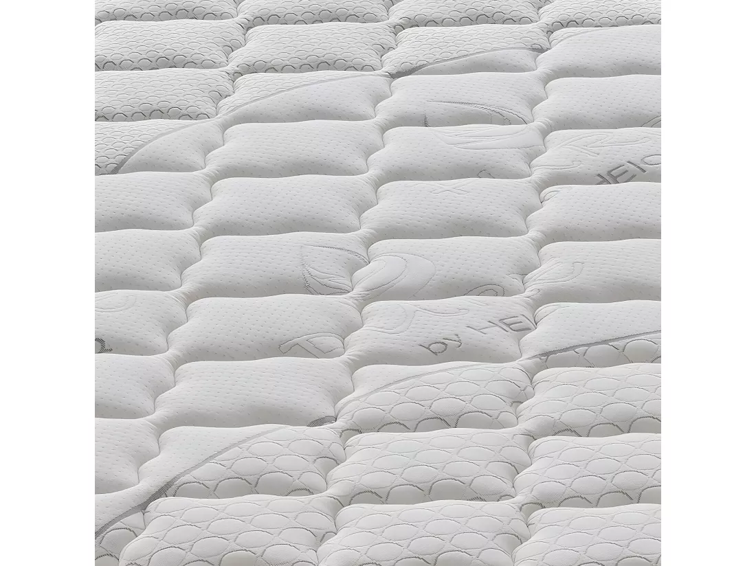 Matelas à ressorts ensachés et à mémoire de forme - 9 zones différenciées - déhoussable - hauteur 25 cm 140x190 cm