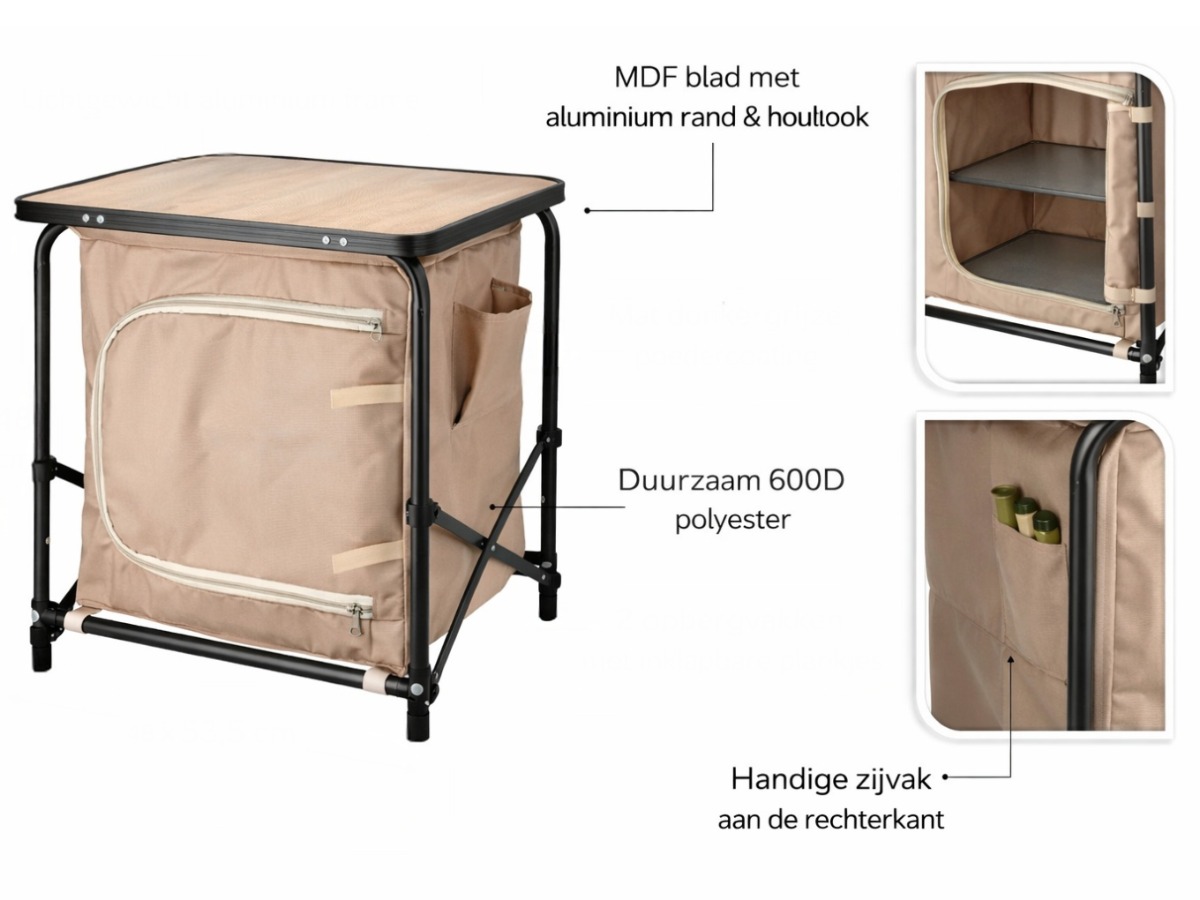 HEM camping opbergkast met blad