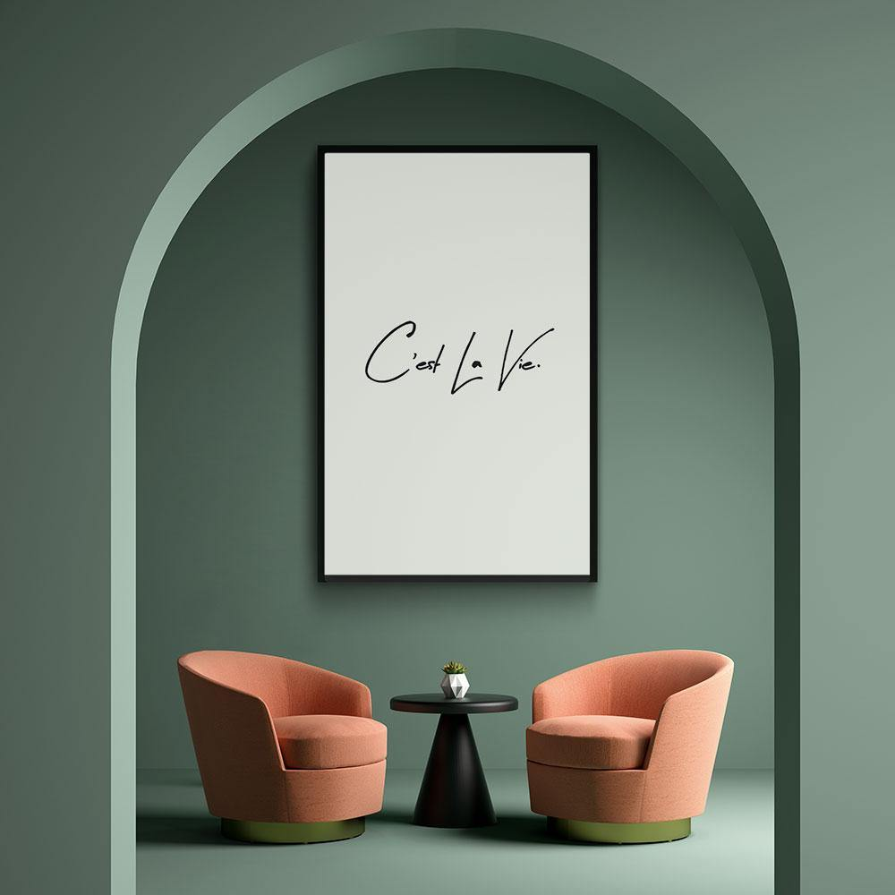 Walljar poster ingelijst - C'est La Vie Poster ingelijst - 50 x 70 cm