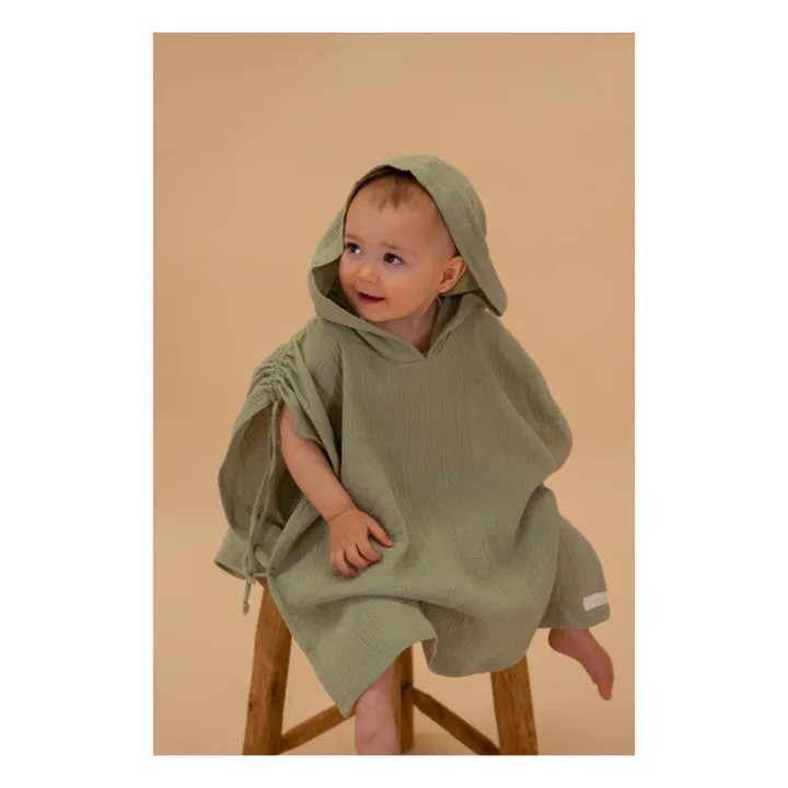 Ina Swim Poncho Gaze de Coton Lepos | Sauge
