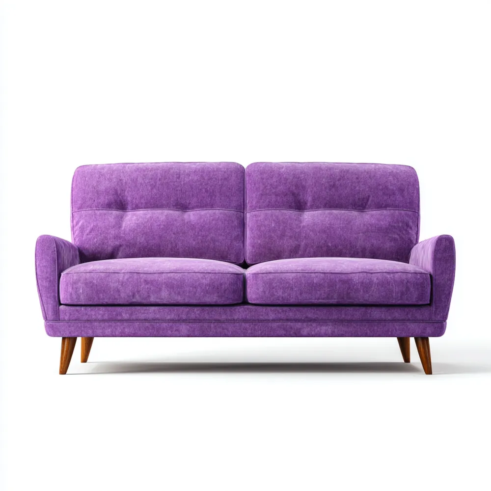 2-Sitzer-Sofa Stoff 150x80x85 cm – Lila – Skandinavisches Design