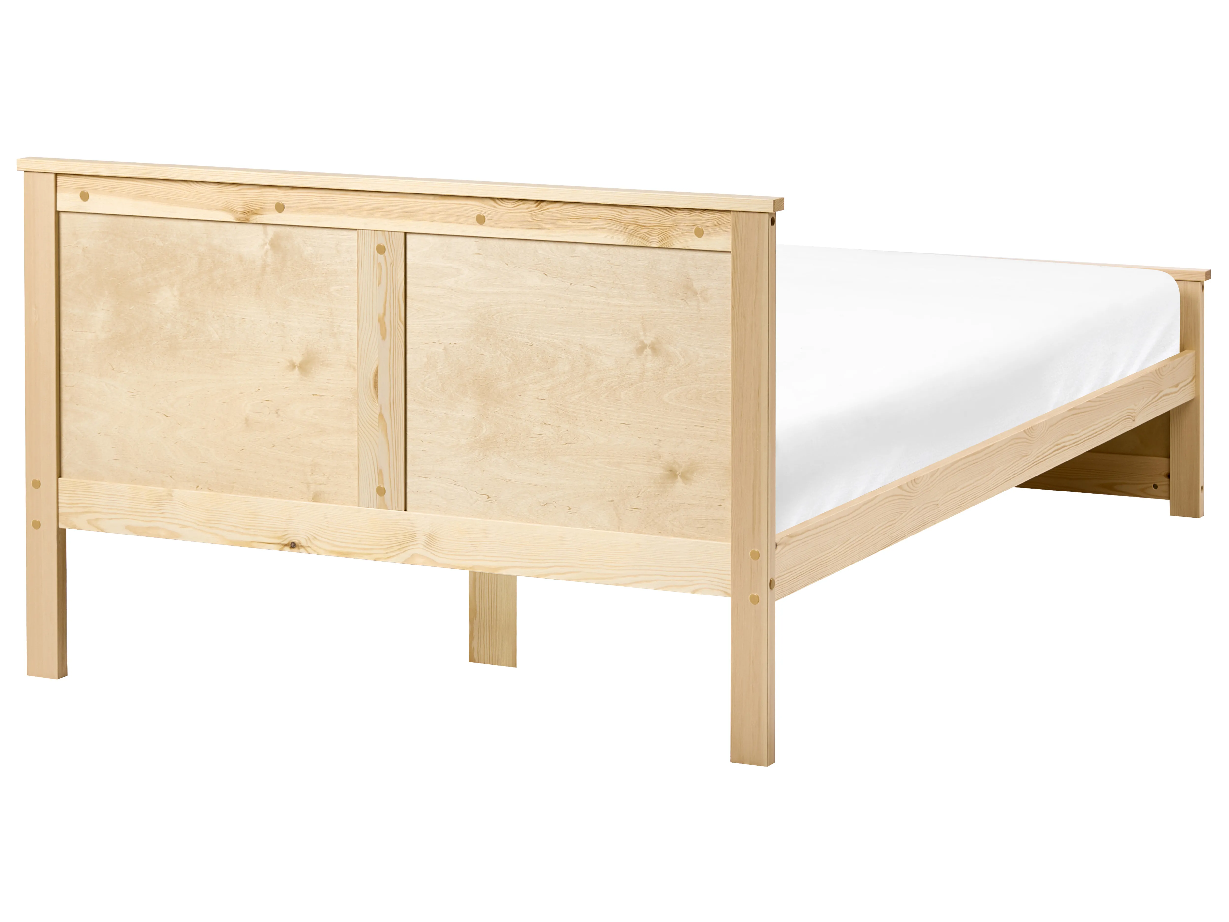 Bed Dennenhout DAUPHIN 120 x 200 cm Lichtbruin
