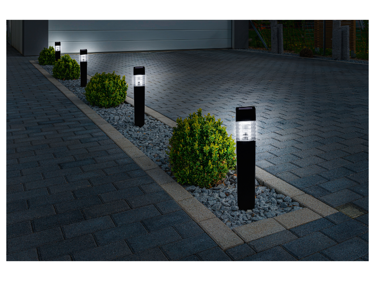 4 solar LED-tuinlampen