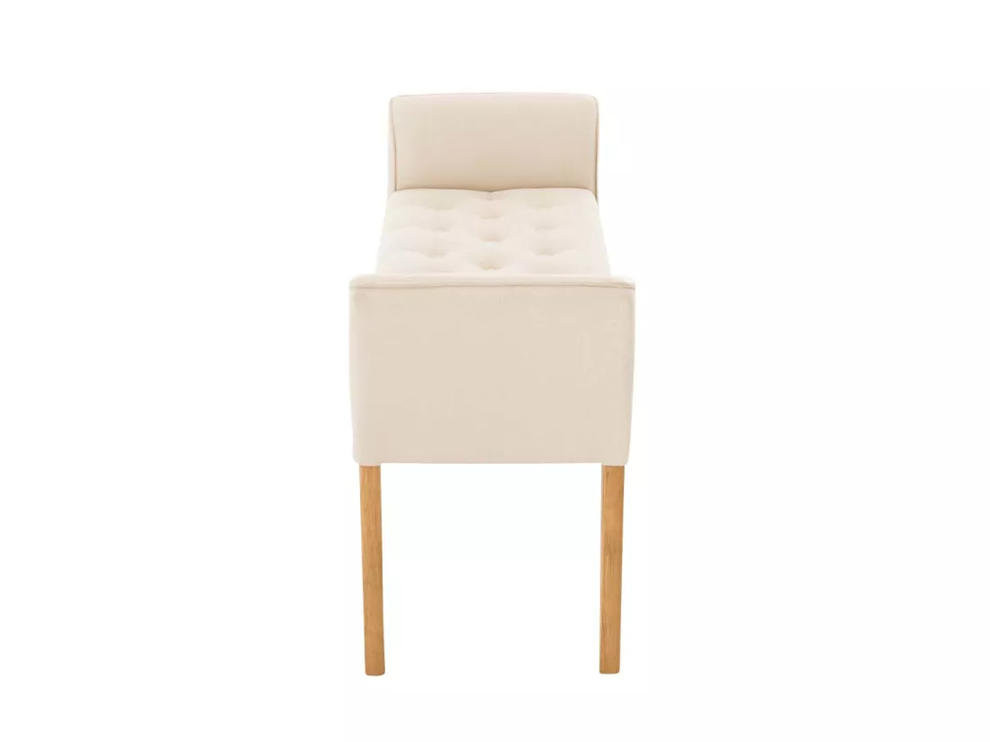 Banc banquette capitonné en bois marron 133 x 43 x 64 cm BAN10001