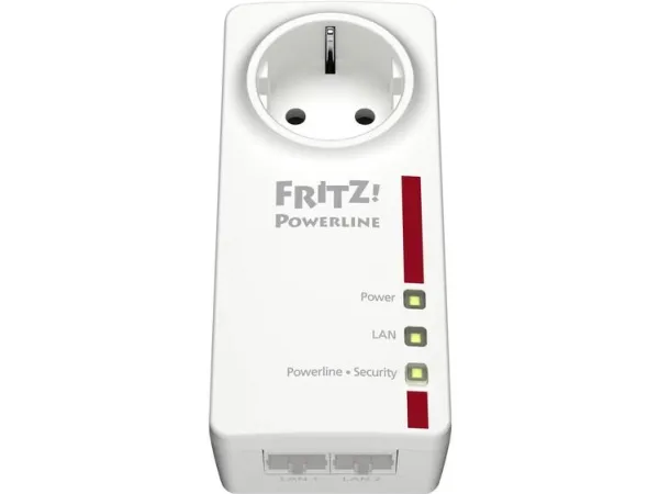 AVM FRITZ!Powerline 1220E - Powerline-adaptersæt 1GbE, HomePlug AV (HPAV) 2.0, IEEE 1901 - kan sluttes til vægstik (pakke med 2)