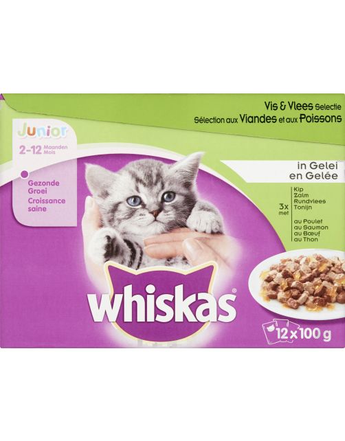 Whiskas Multipack Maaltijdzakjes Junior 100 g - Kattenvoer