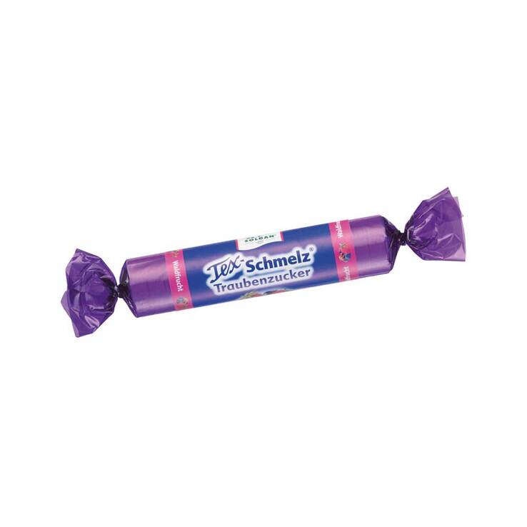 Tex-Schmelz Traubenzucker Waldfrüchte, 33 g