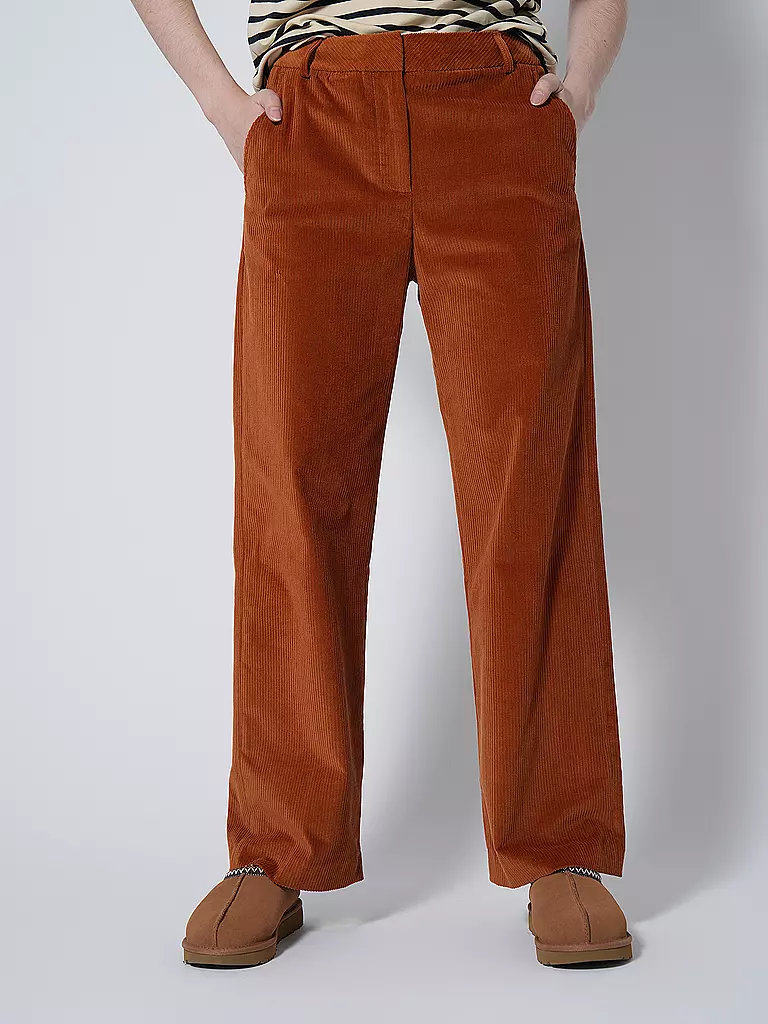 TOMMY HILFIGER Cordhose Relaxed Straight Fit orange