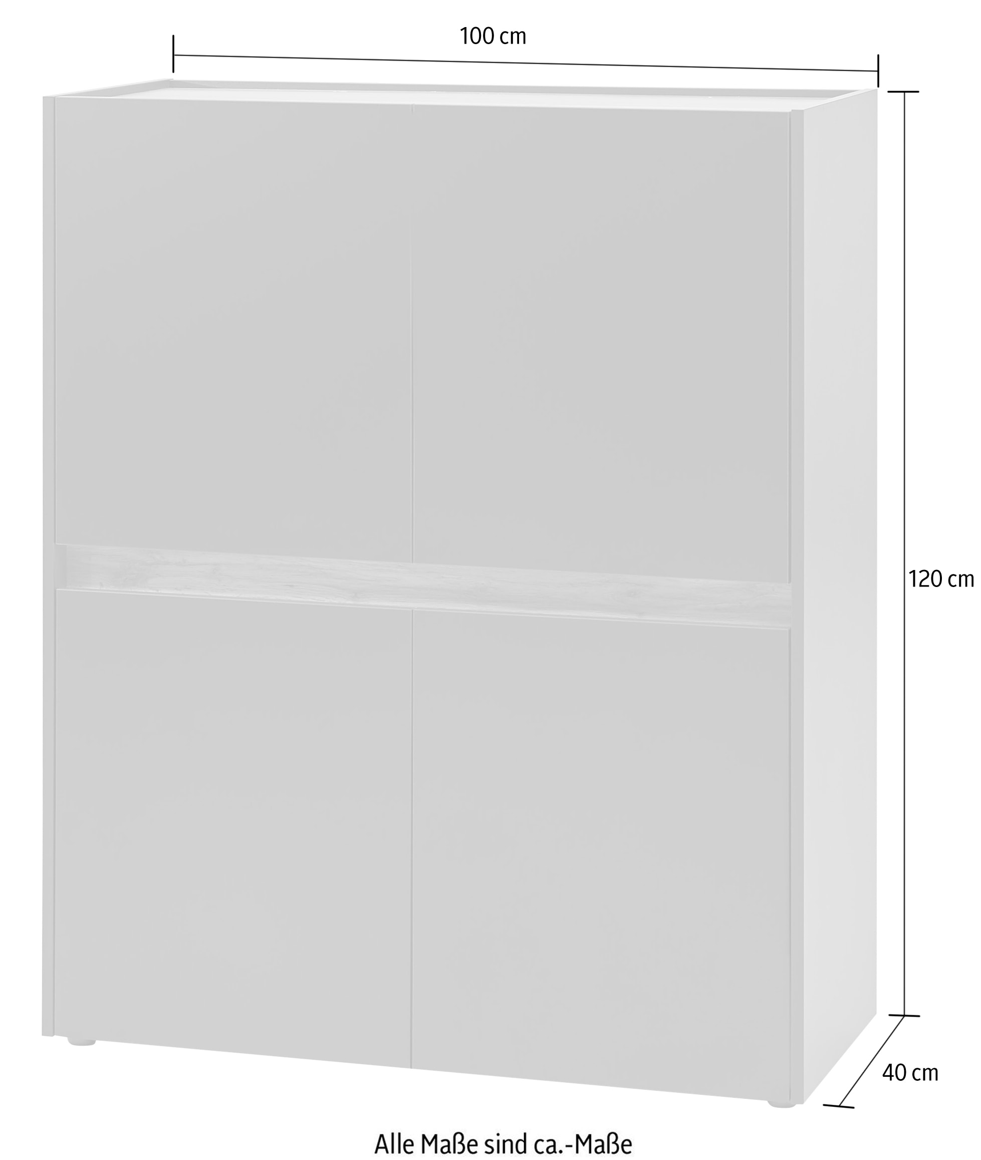 INOSIGN Highboard »City/Giron, moderner Schrank, Kommode, Stauraumschrank, Hochschrank« zeitlos, modern, ausreichend Stauraum, vielseitig einsetzbar