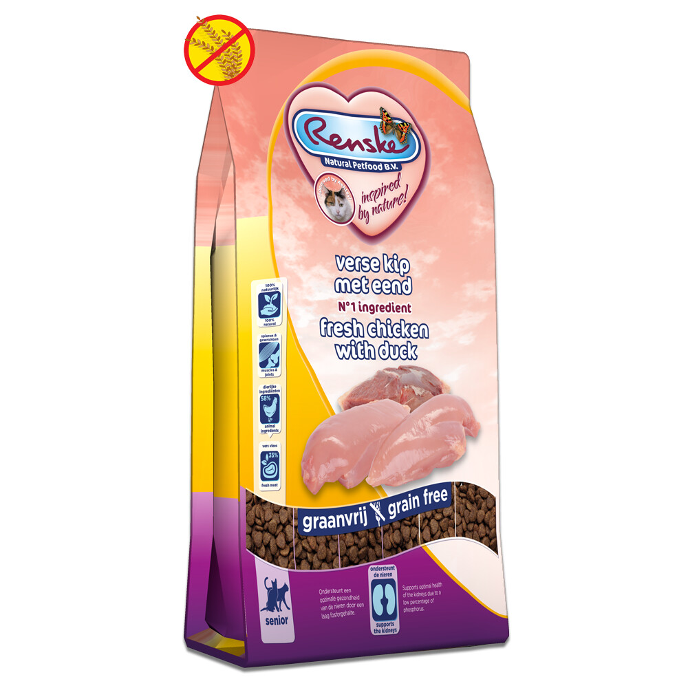 Renske Super Premium Kat Senior Kip & Eend6 kg