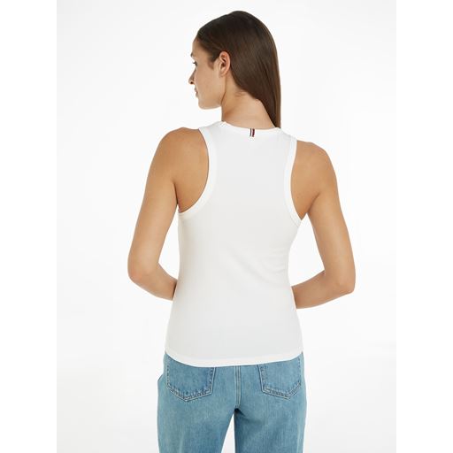 Tommy Hilfiger Slim 5X2 Rib Tanktop, Ecru, XXL