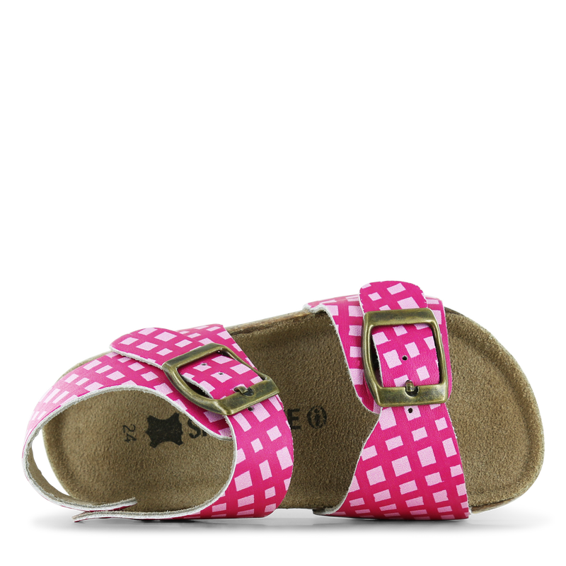 Shoesme rosa Sandale mit Karo