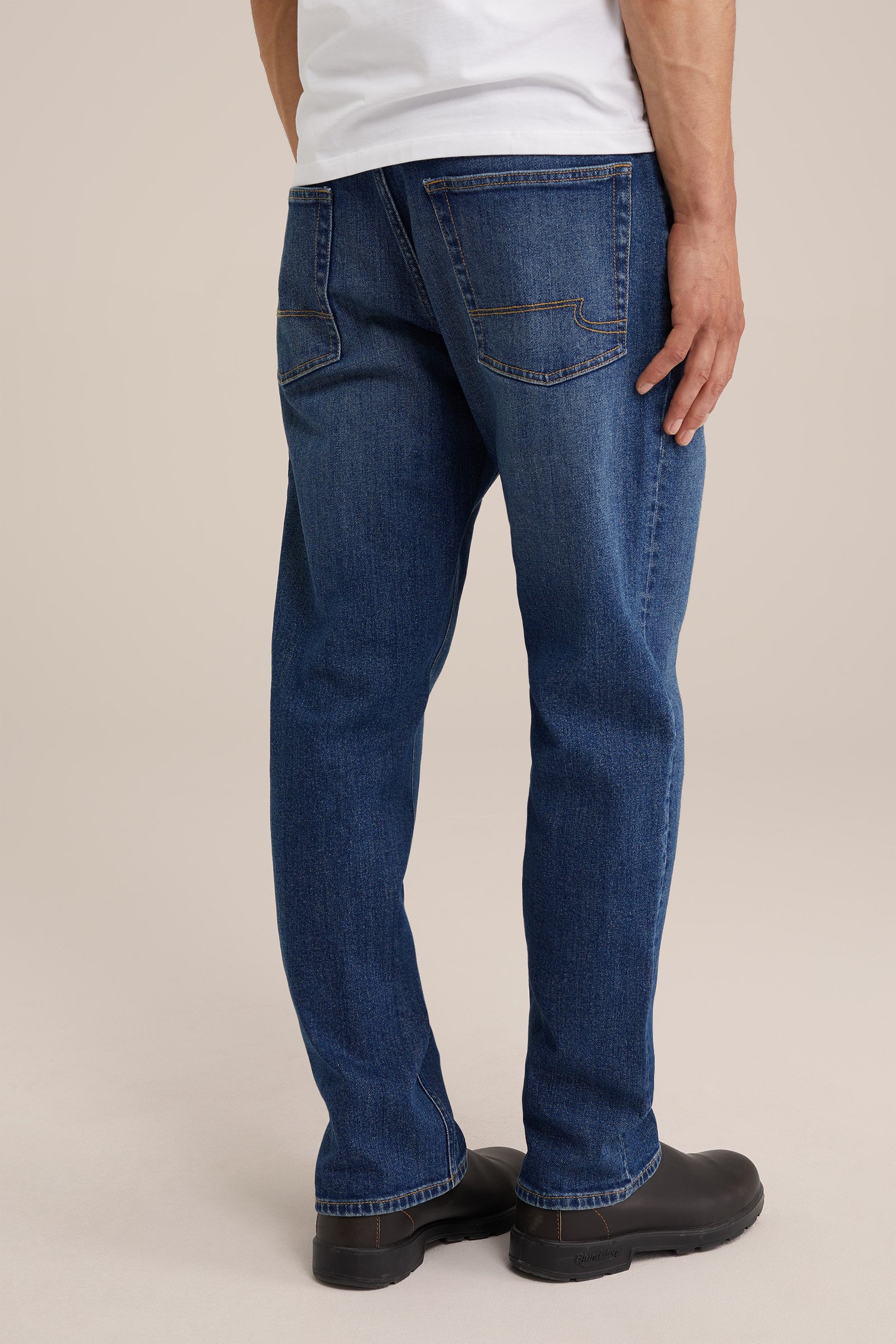 relaxed fit jeans met medium stretch Blue Ridge Donkerblauw