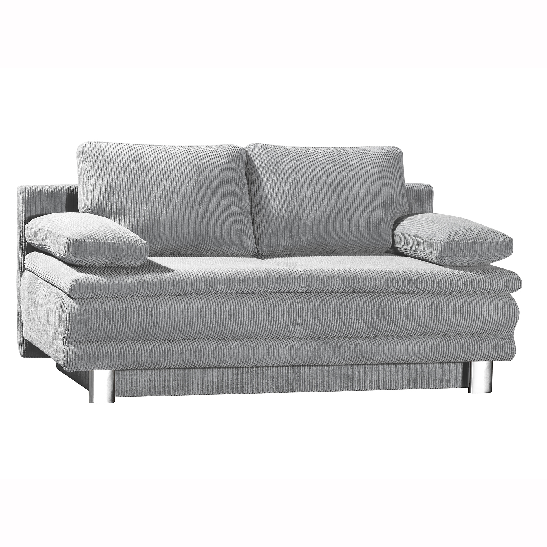 Schlafsofa - grau - mit Staukasten - 194 cm breit