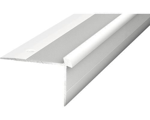 Aluminium zilver geperforeerd traprandprofiel 40 x 26 x 2500 mm