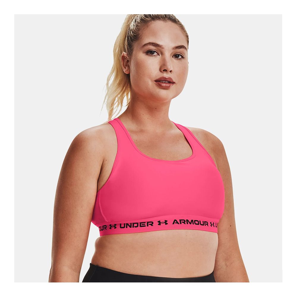 Under Armour CROSSBACK MID - Brassière Femme pink
