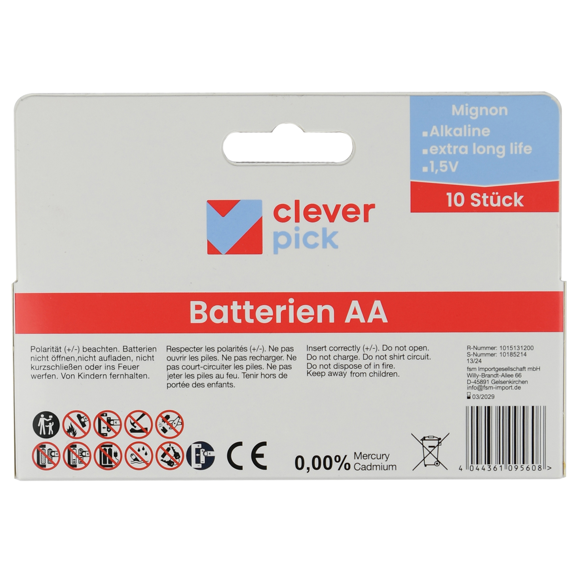 10-er Pack Batterien - LR6 10B - AA