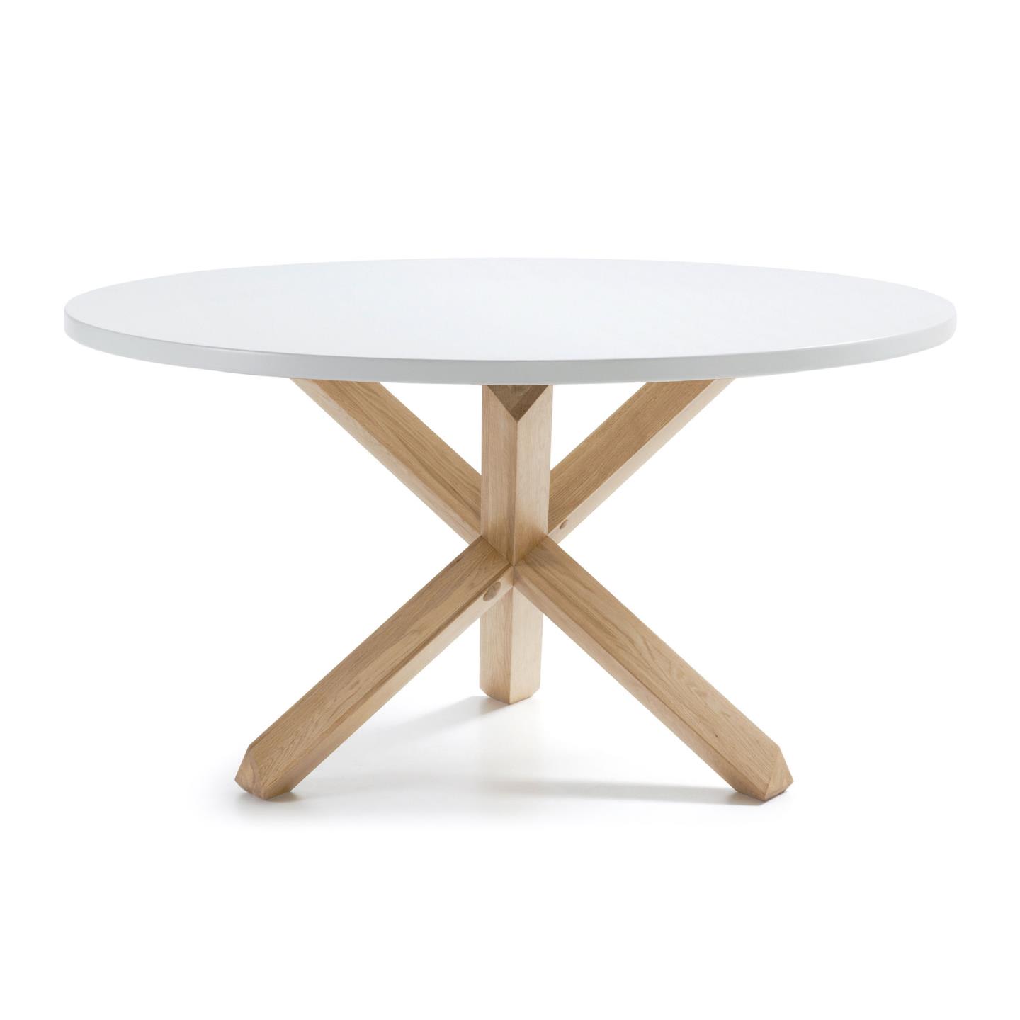 Kave Home Lotus Eettafel - Ã 135 cm - Wit