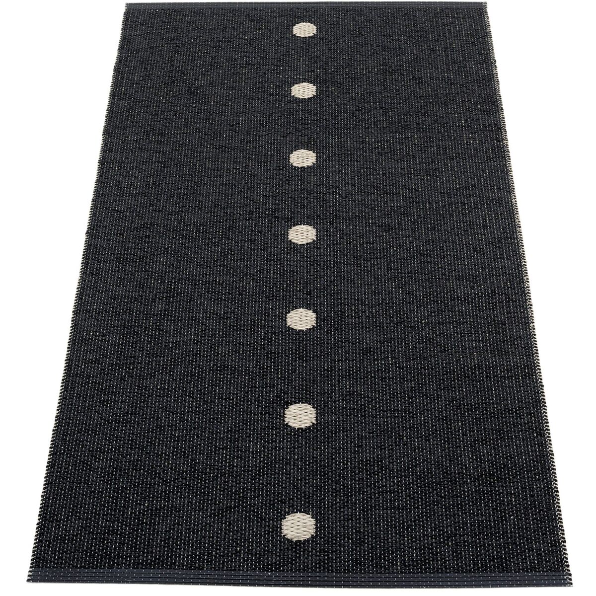 Gulvteppe Peg, 70 x 140 cm, black/linen