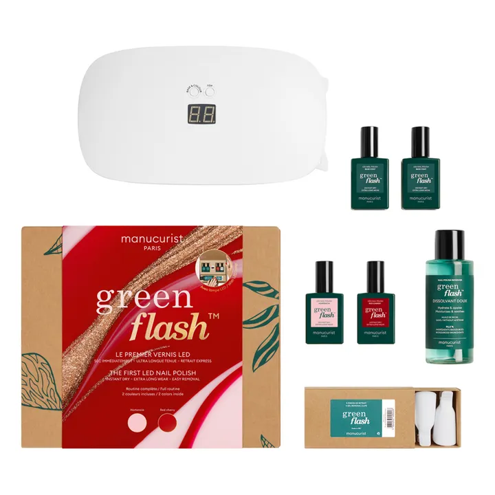 Manucurist Coffret cadeau semi-permanent Green Flash Hortencia & Red Cherry