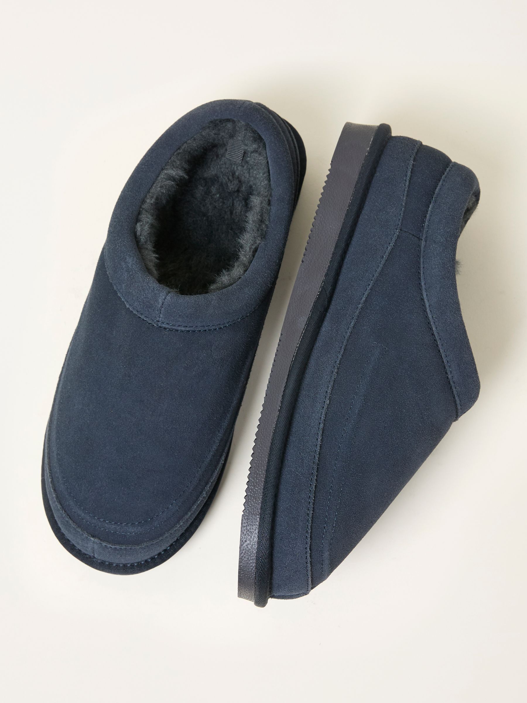 Marineblauw - FatFace suède muiltje