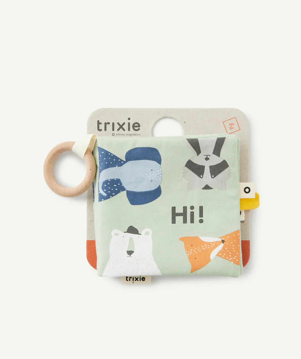 TRIXIELIVRE EN TISSU 4 ANIMAUX BÉBÉ