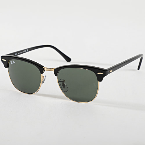 Lunettes De Soleil Clubmaster RB3016 Vert Doré Noir